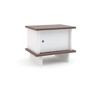 ML Night Stand White/Walnut - Oeuf NYC